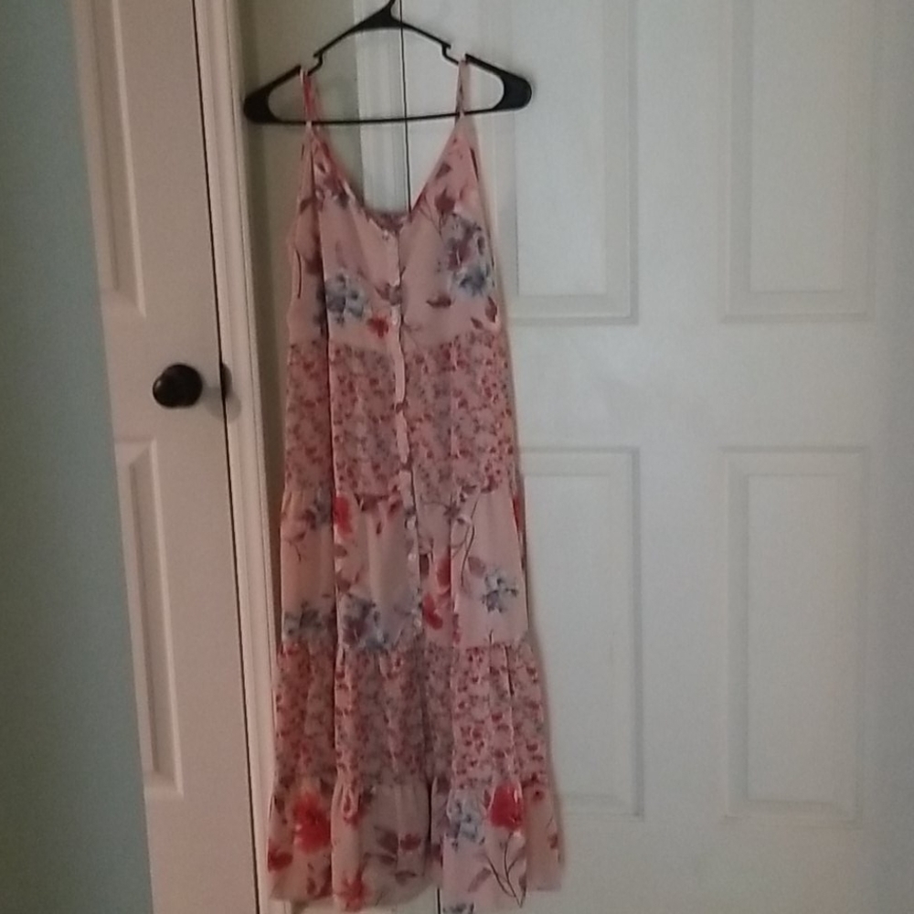 Ankle length maxi dress spaghetti strap Summer